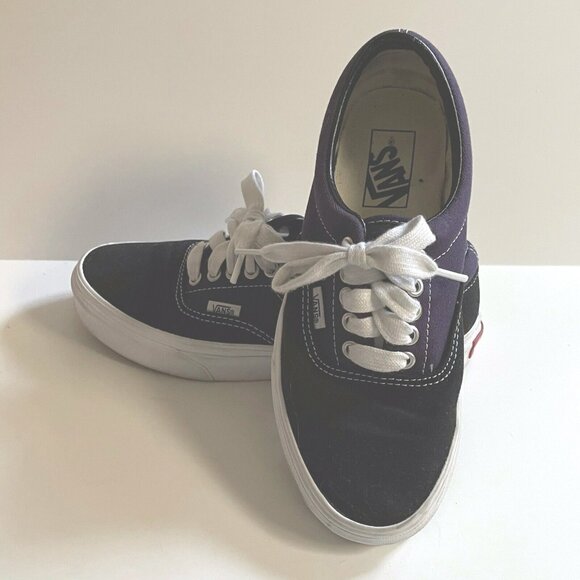 Vans Unisex Era Canvas Sneakers Size 8W/6.5M EU 38.5 Purple & Black - Picture 2 of 9